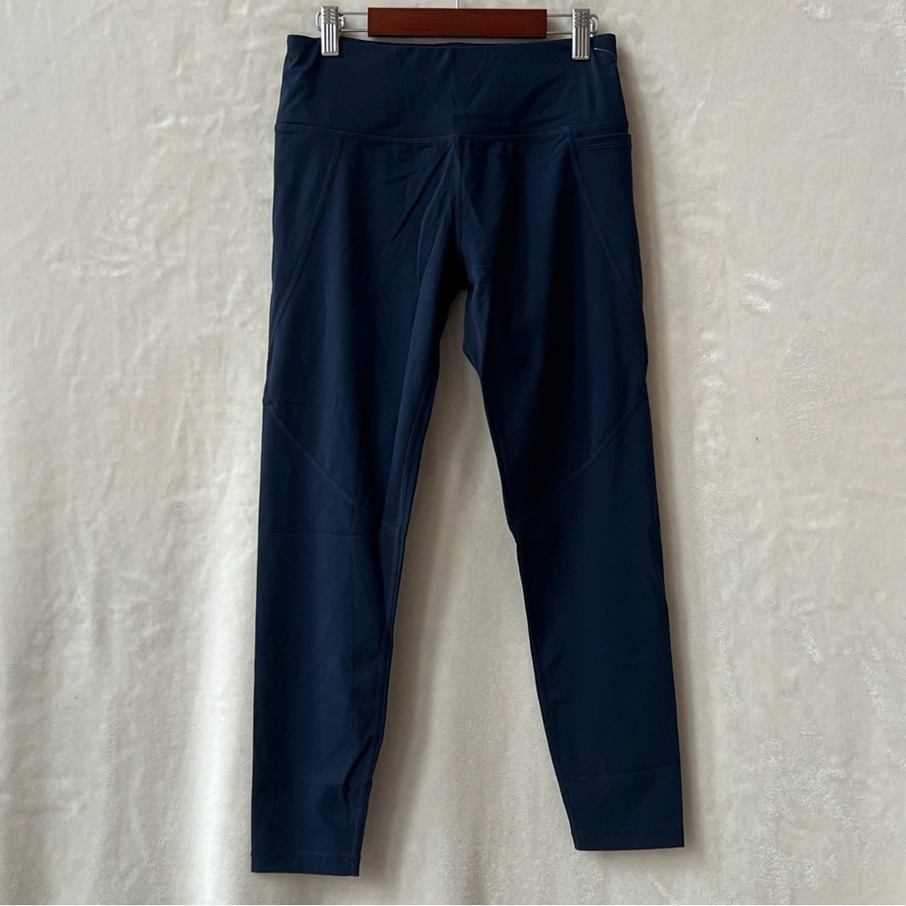 NEW Size Small Sweaty Betty True Navy Blue Power 7/8 Workout Leggings w/ Pockets - Picture 2 of 9